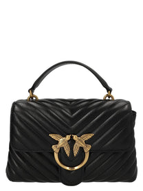 Pinko Hand Bag Big Lady Love Bag Puff Chevron Black