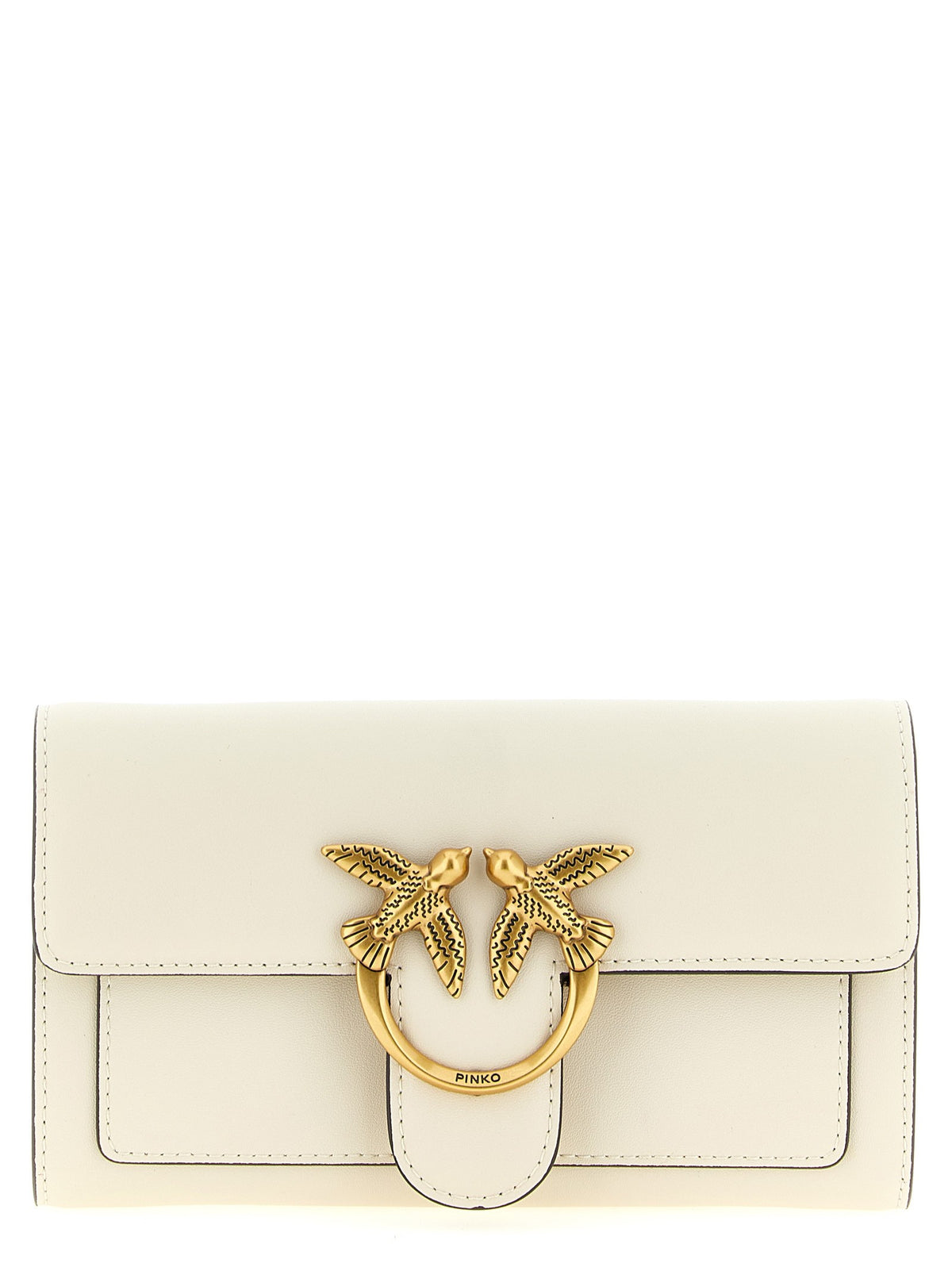 Pinko Love Simply Wallet on Chain White
