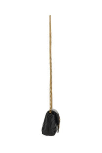 Pinko women’s Borsa Love Puff Baby black quilted leather handbag with gold-tone chain strap