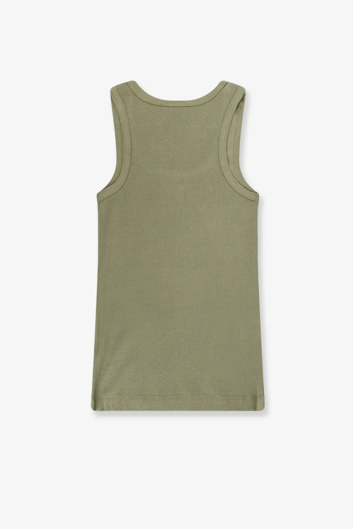 Pinko women’s olive green ribbed knit sleeveless tank top made from cotton perfect for casual wear