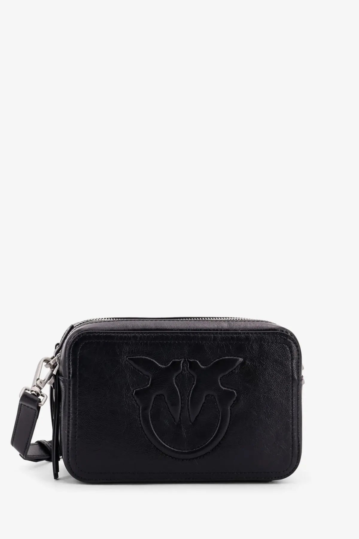 Pinko Women's Carrie Leather Shoulder Bag Black