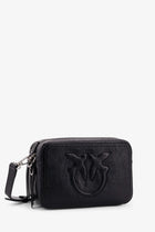 Pinko Women's Carrie Leather Shoulder Bag Black, view 3