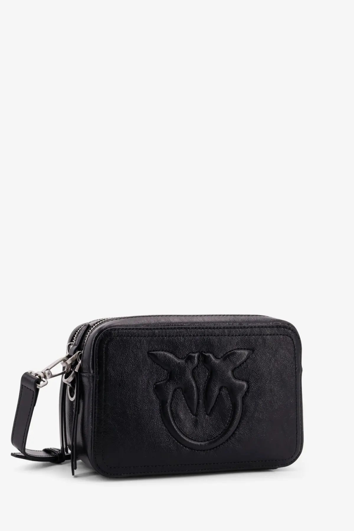 Pinko Women's Carrie Leather Shoulder Bag Black, view 3