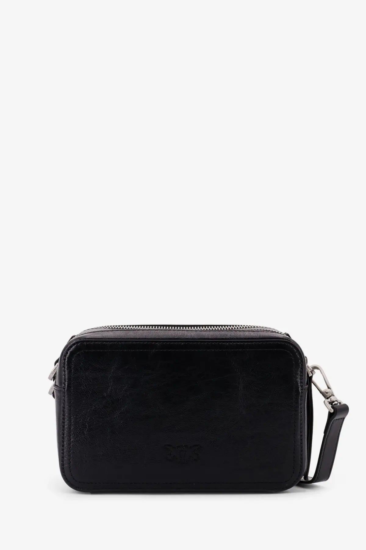 Pinko Women's Carrie Leather Shoulder Bag Black, view 2