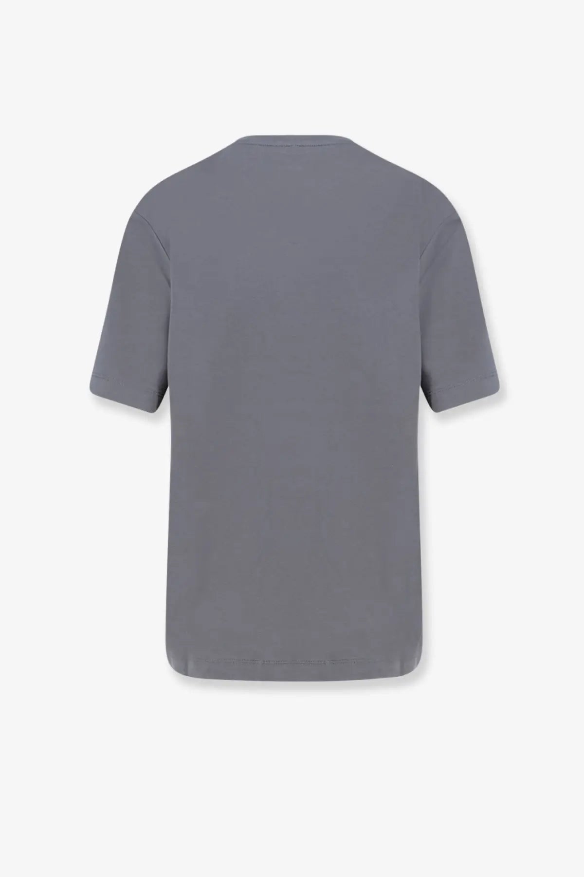 Pinko women’s cotton shirt grey with gray short-sleeved crew neck design in solid color for casual wear
