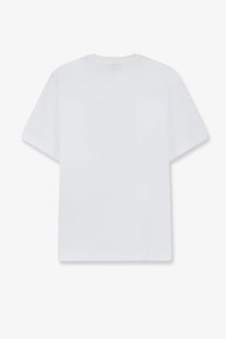 Pinko women’s white cotton t-shirt with a relaxed fit and short sleeves for casual wear