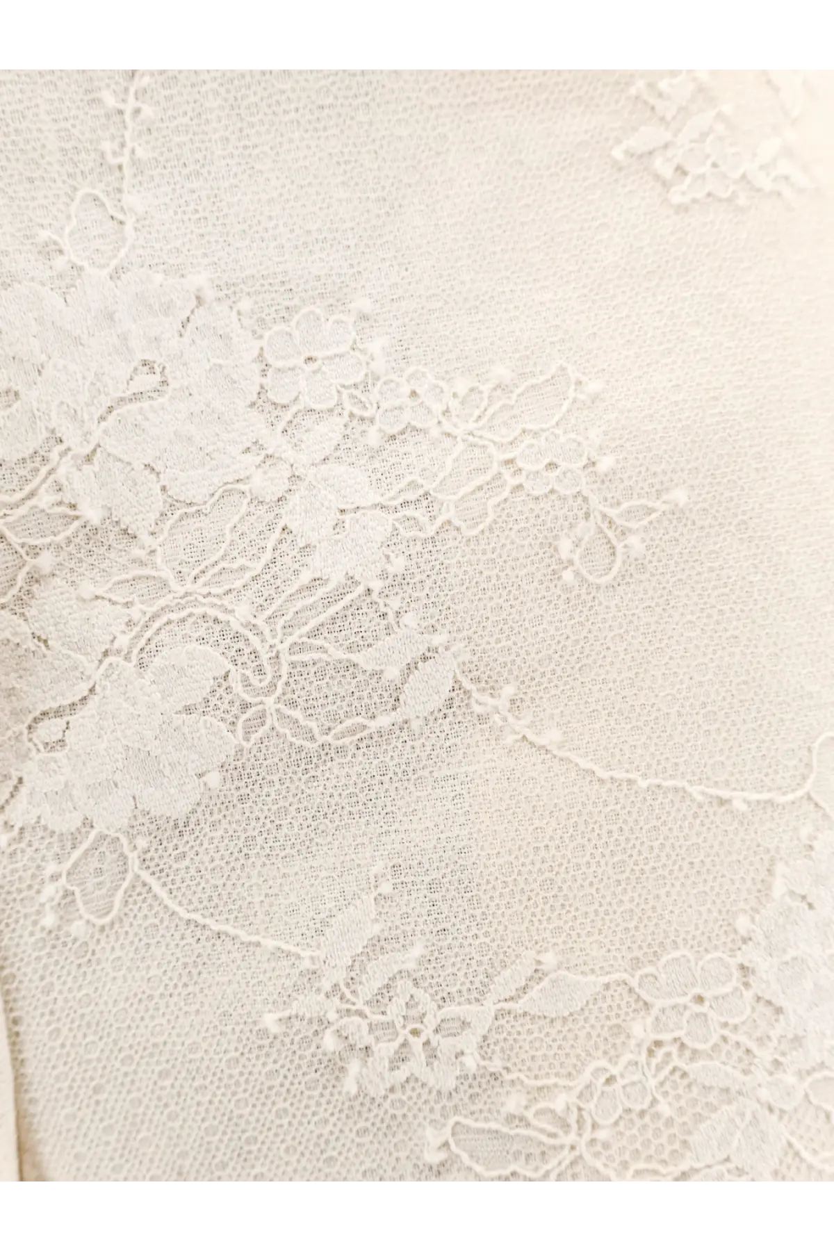Pinko womens ivy linen trousers beige displayed with delicate ivory lace fabric featuring intricate floral patterns