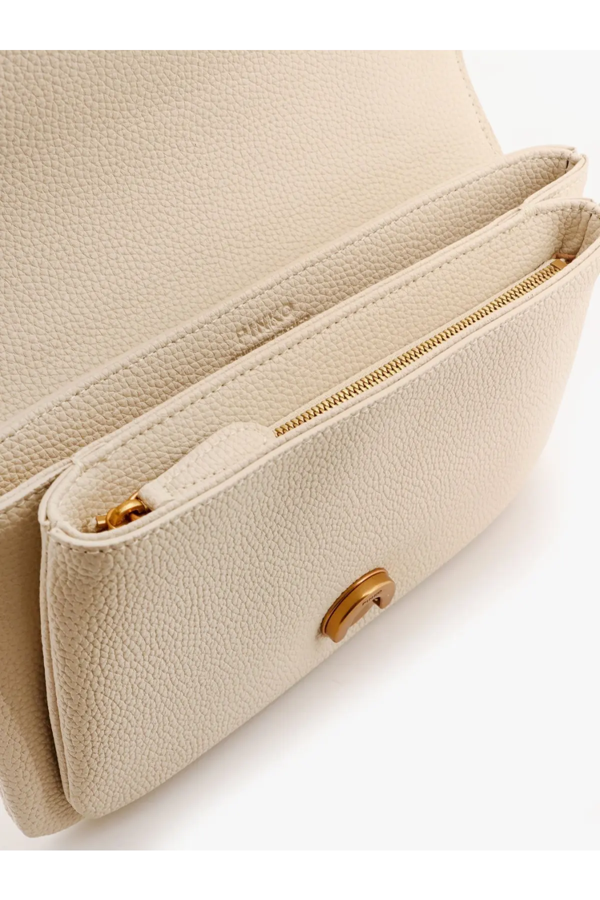Pinko Women's Leather Shoulder Bag White, view 4