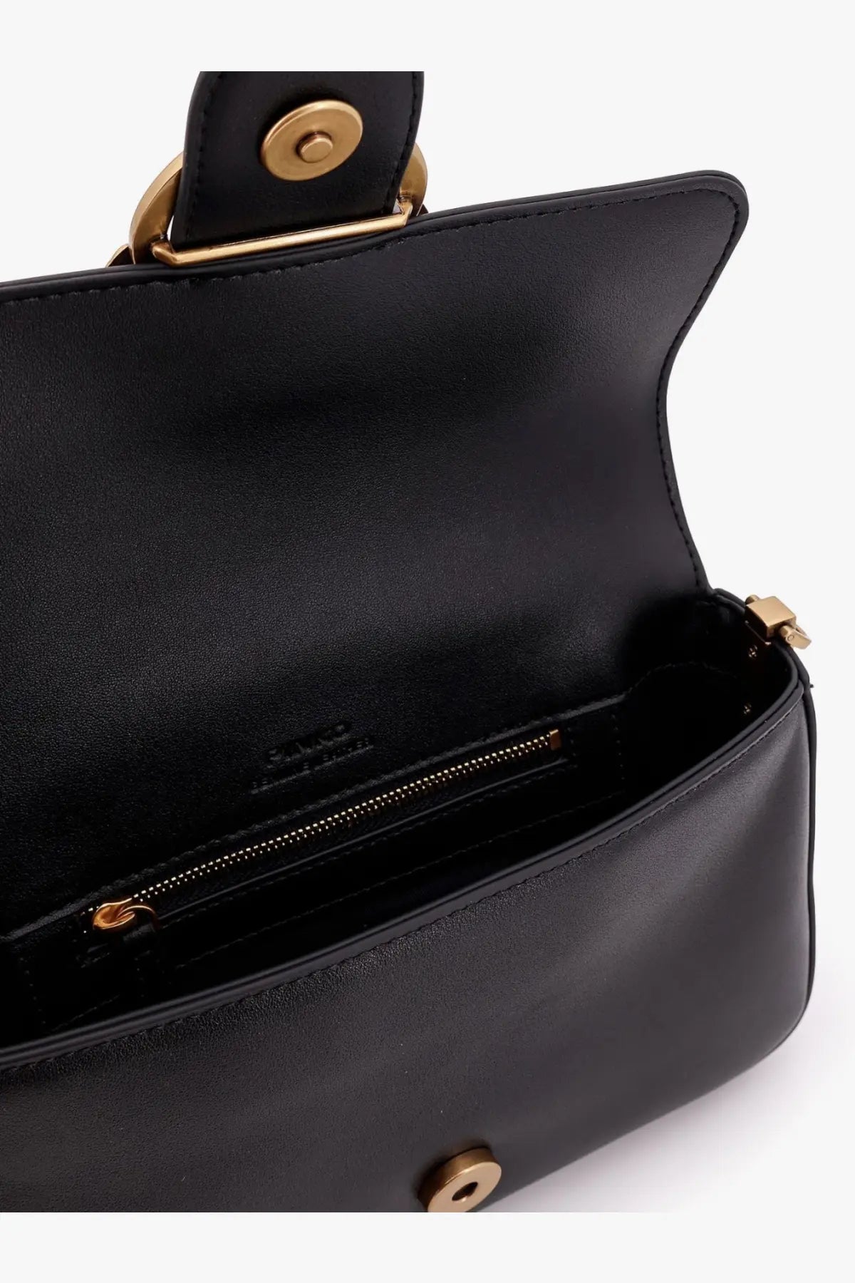 Pinko Women's Love One Mini Leather Shoulder Bag Black