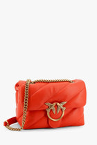 Pinko Women's Matelassé Leather Shoulder Bag Red, view 3