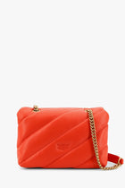Pinko Women's Matelassé Leather Shoulder Bag Red, view 2