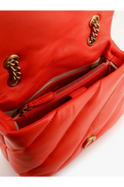 Pinko Women's Matelassé Leather Shoulder Bag Red, view 4