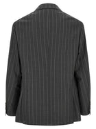 Brunello Cucinelli Pinstripe Blazer Grey, view 2