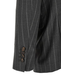 Brunello Cucinelli Pinstripe Blazer Grey