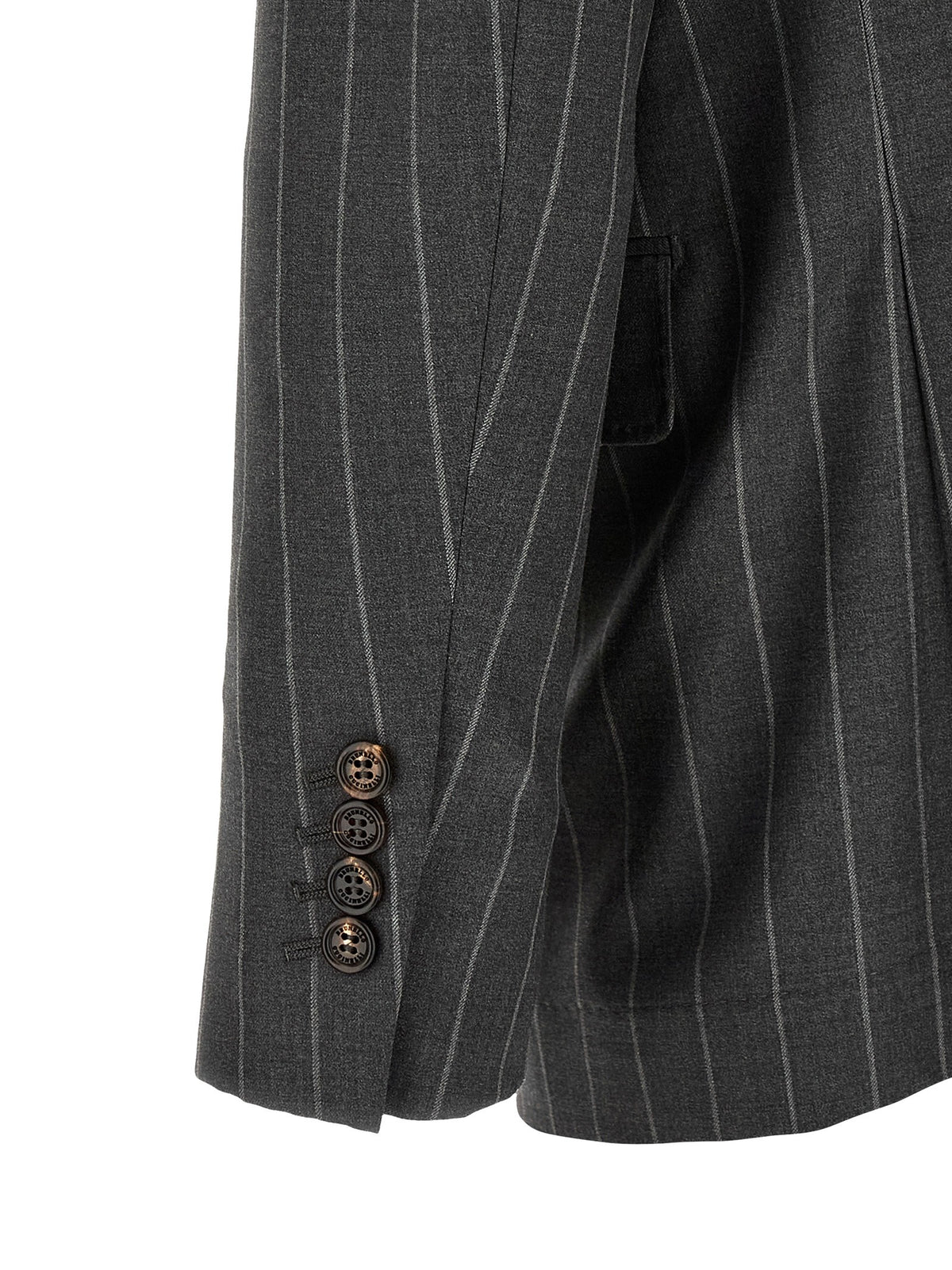 Brunello Cucinelli Pinstripe Blazer Grey, view 4