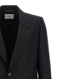 Saint Laurent Pinstripe Blazer Black
