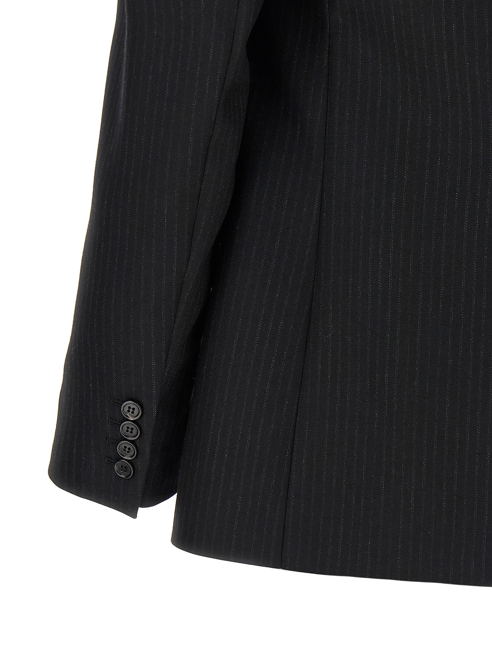 Saint Laurent Pinstripe Blazer Black