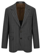 Brunello Cucinelli Pinstripe Blazer Grey