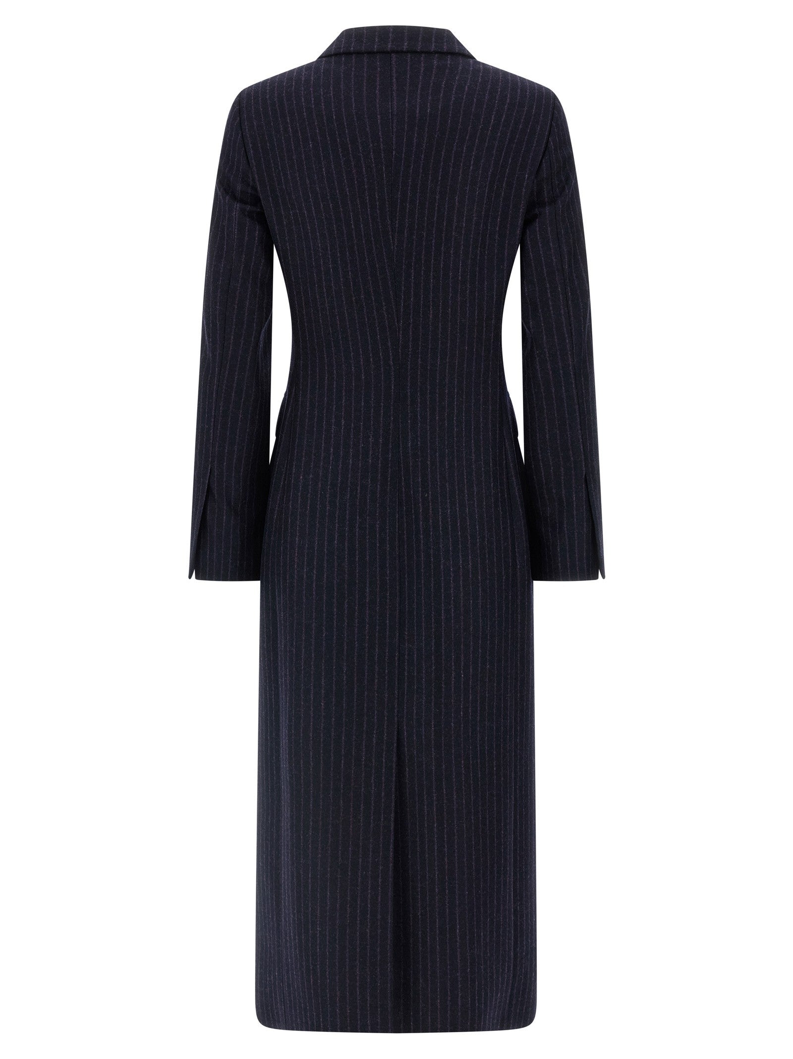 Alberto Biani Pinstripe Coat Blue