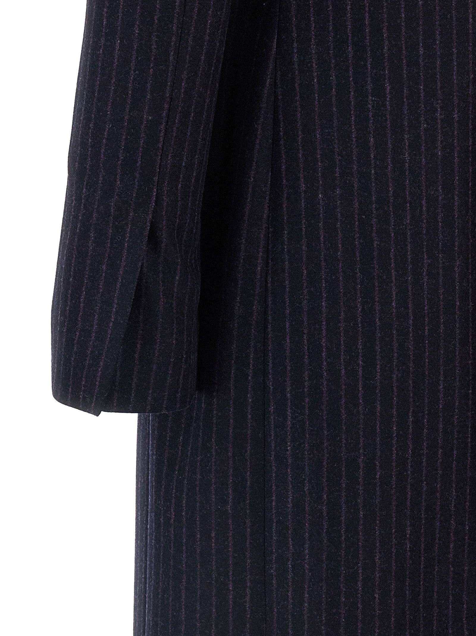 Alberto Biani Pinstripe Coat Blue