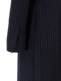 Alberto Biani Pinstripe Coat Blue