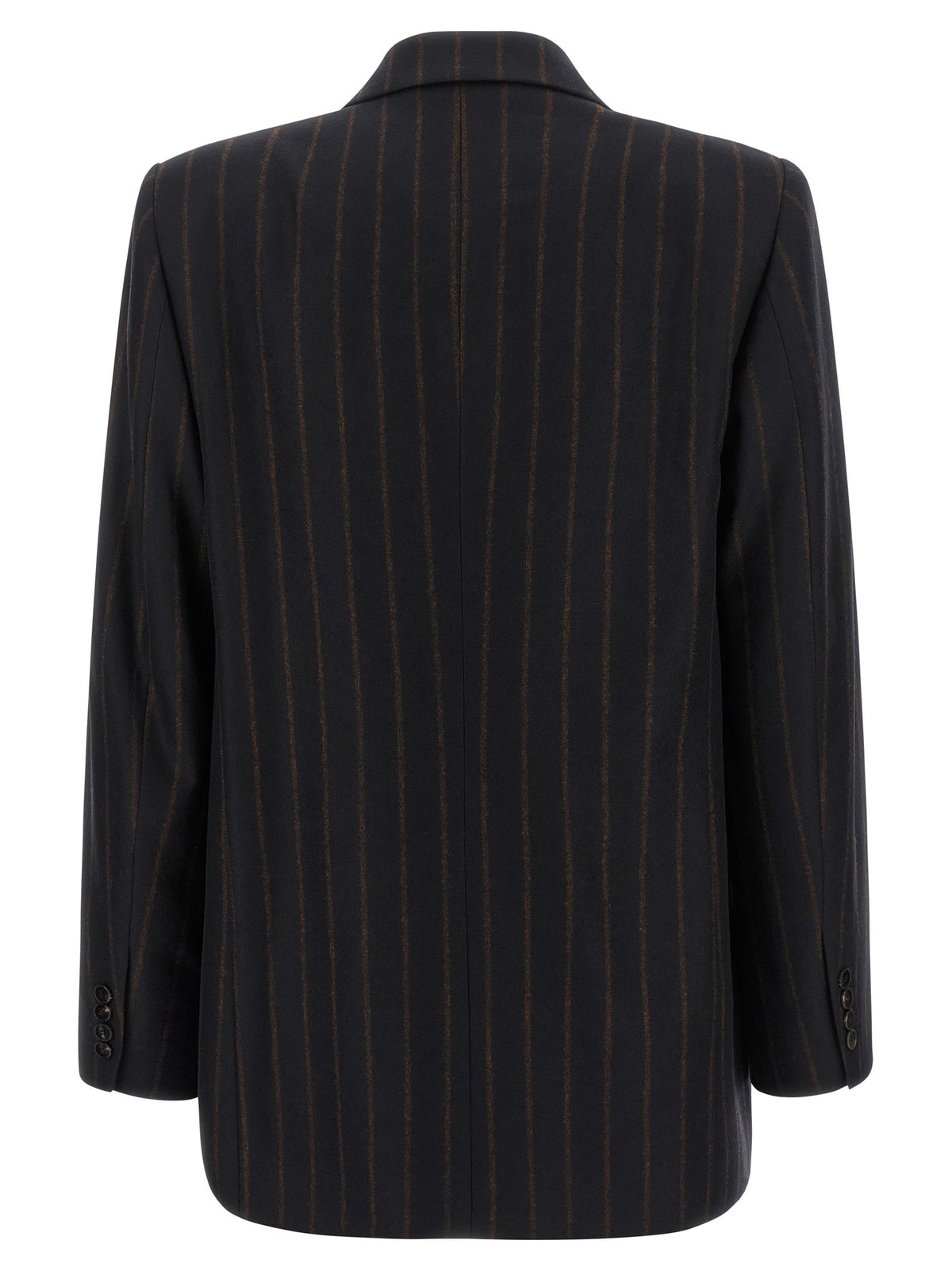 Alberto Biani Pinstripe Flannel Blazer Blue