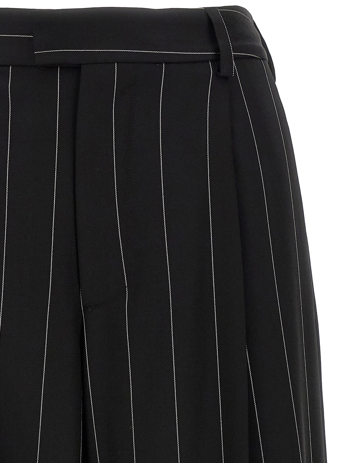 Federica Bonifaci Pinstripe Pants Black, view 3