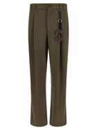 Song For The Mute Pinstripe Pants Brown