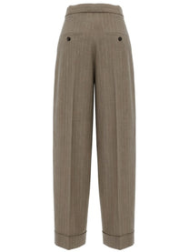 Max Mara Women's Pinstripe Pants Brown