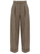 Max Mara Women's Pinstripe Pants Brown