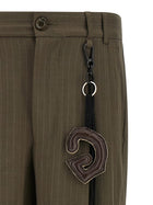 Song For The Mute Pinstripe Pants Brown, view 3