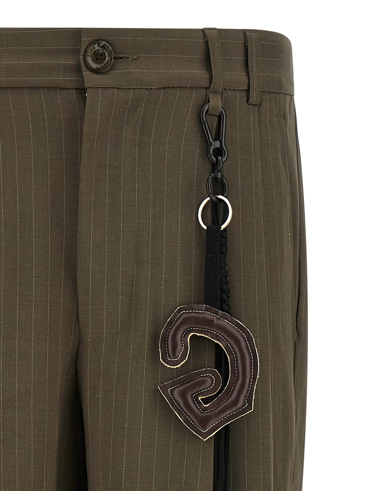 Song For The Mute Pinstripe Pants Brown, view 3