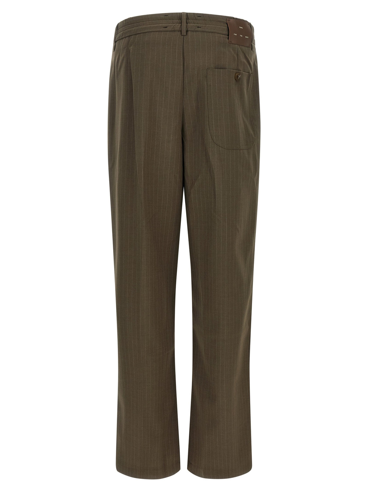 Song For The Mute Pinstripe Pants Brown, view 2