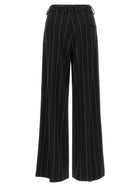 Federica Bonifaci Pinstripe Pants Black, view 2