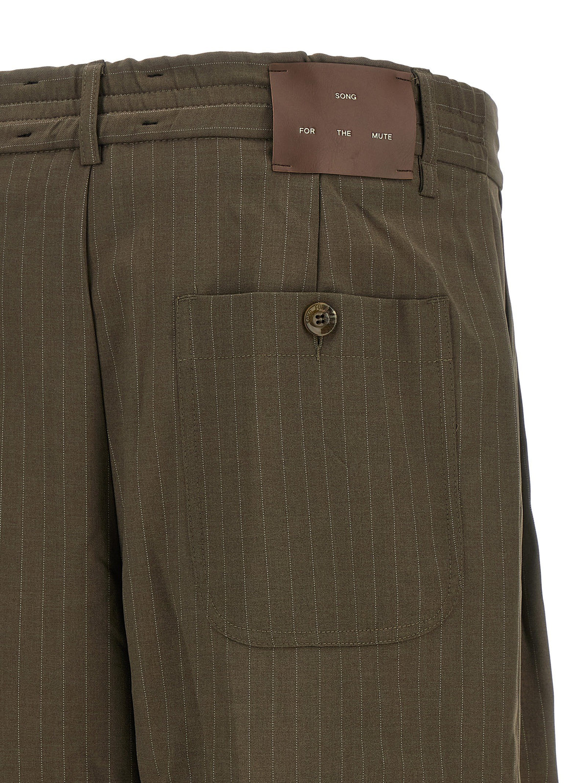 Song For The Mute Pinstripe Pants Brown, view 4