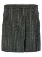 Pinko Pinstripe Skirt Grey