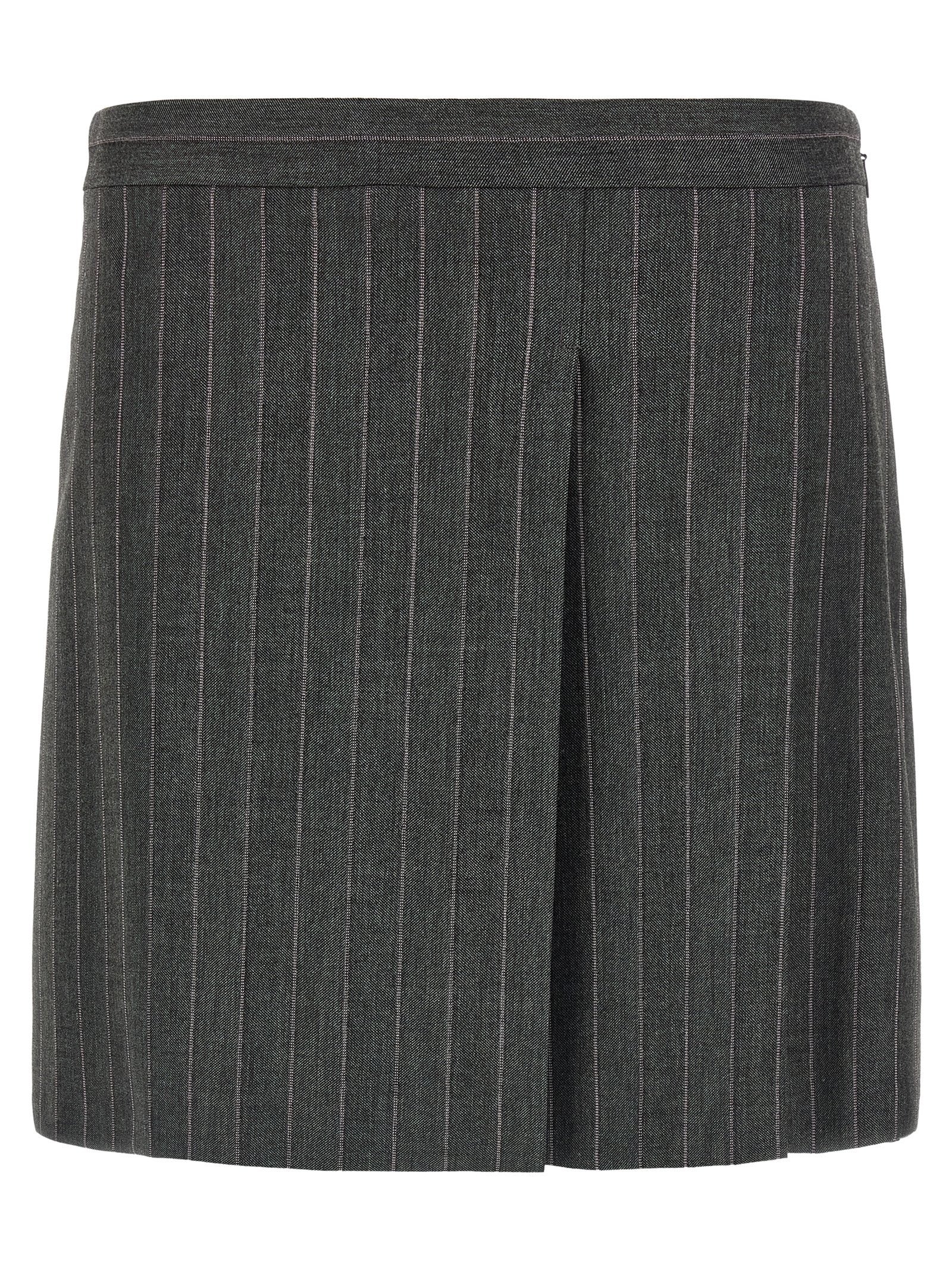 Pinko Pinstripe Skirt Grey