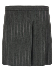 Pinko Pinstripe Skirt Grey