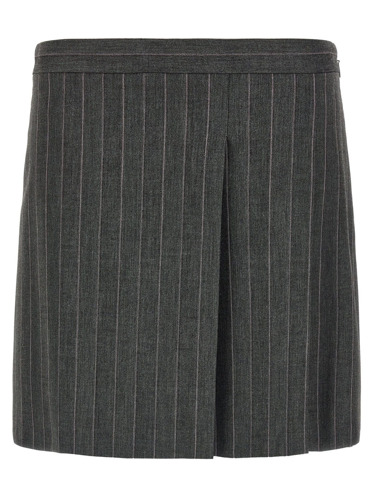 Pinko Pinstripe Skirt Grey