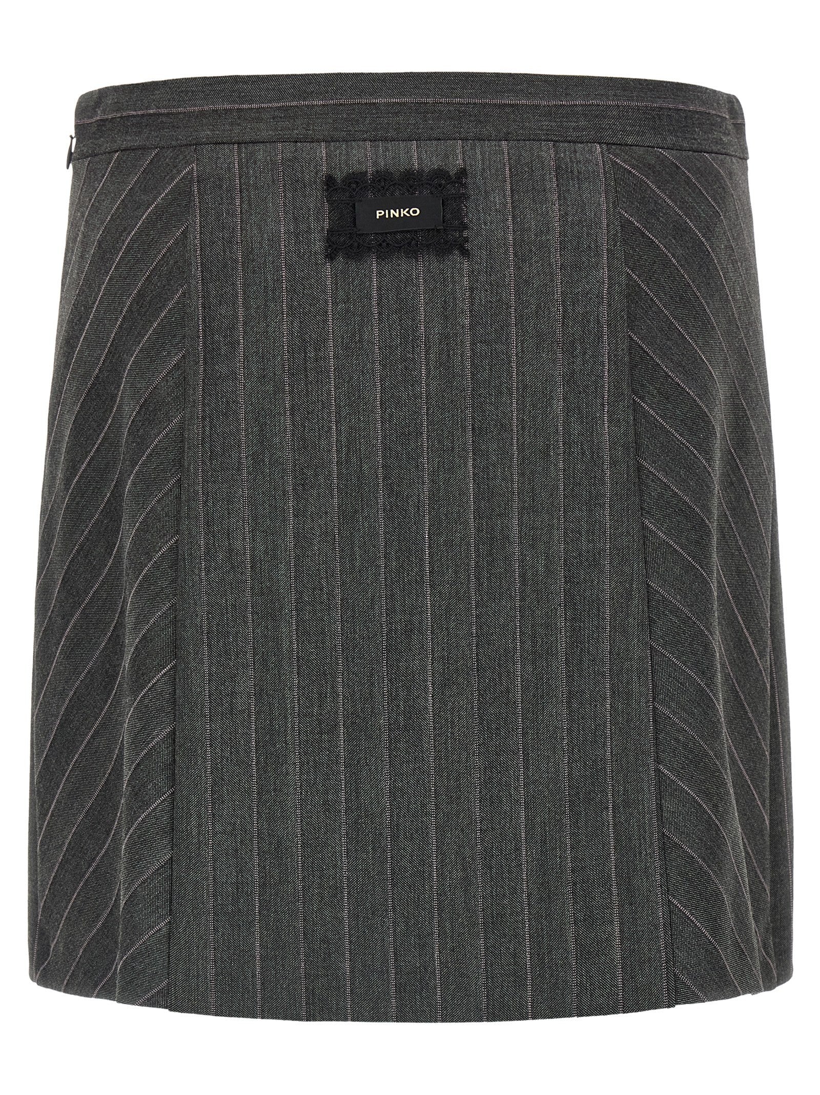 Pinko Pinstripe Skirt Grey