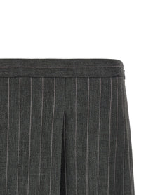 Pinko Pinstripe Skirt Grey