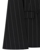 Federica Bonifaci Pinstripe Tuxedo Cape Black