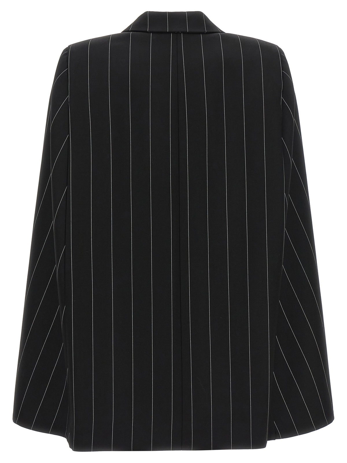 Federica Bonifaci Pinstripe Tuxedo Cape Black