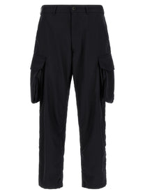 Comme Des Garcons Shirt Pinstriped Cargo Pants Blue
