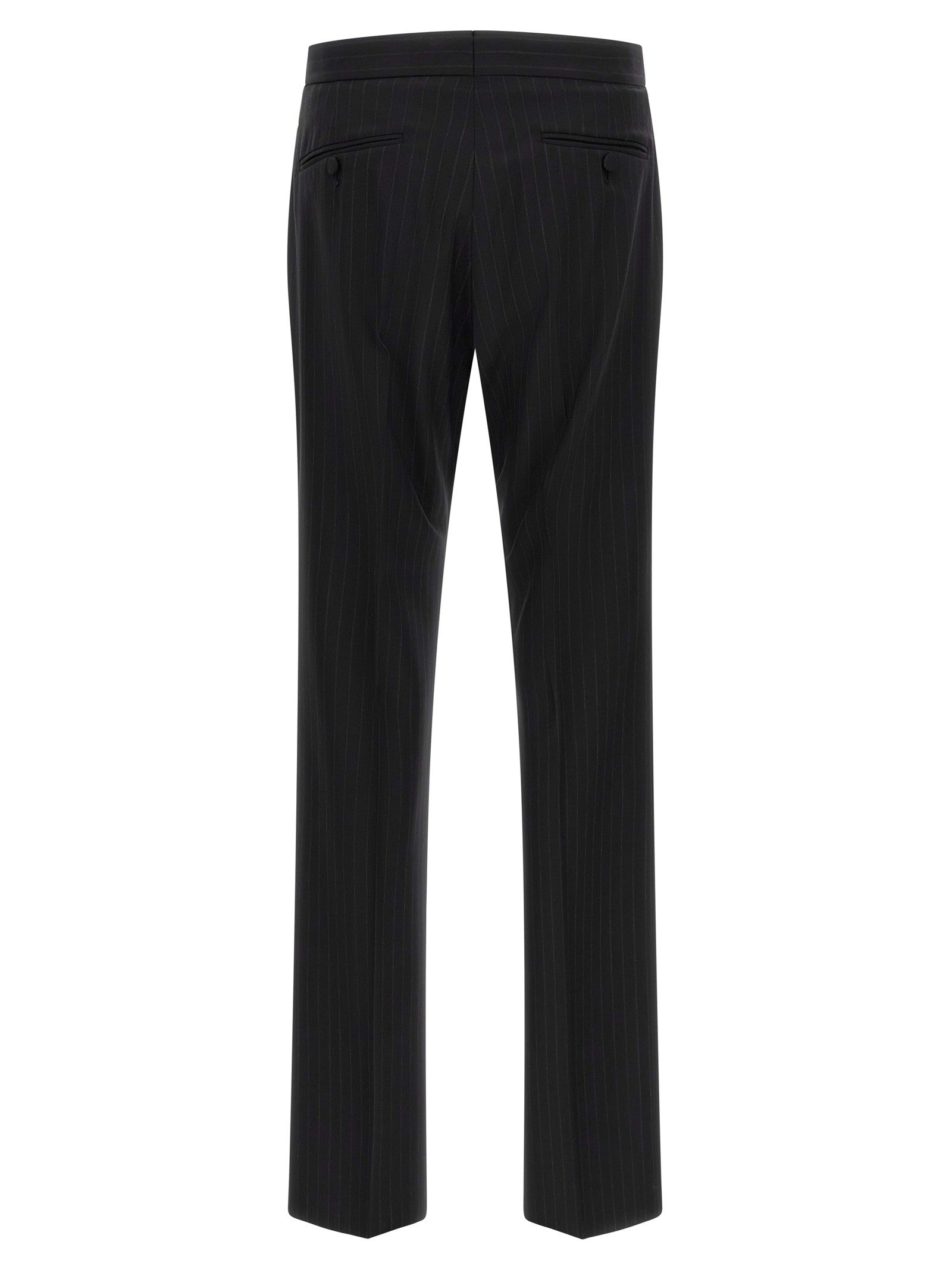 Tom Ford Pinstriped Double Breasted Dress Black