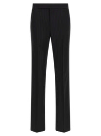Tom Ford Pinstriped Double Breasted Dress Black