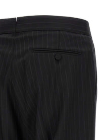 Tom Ford Pinstriped Double Breasted Dress Black