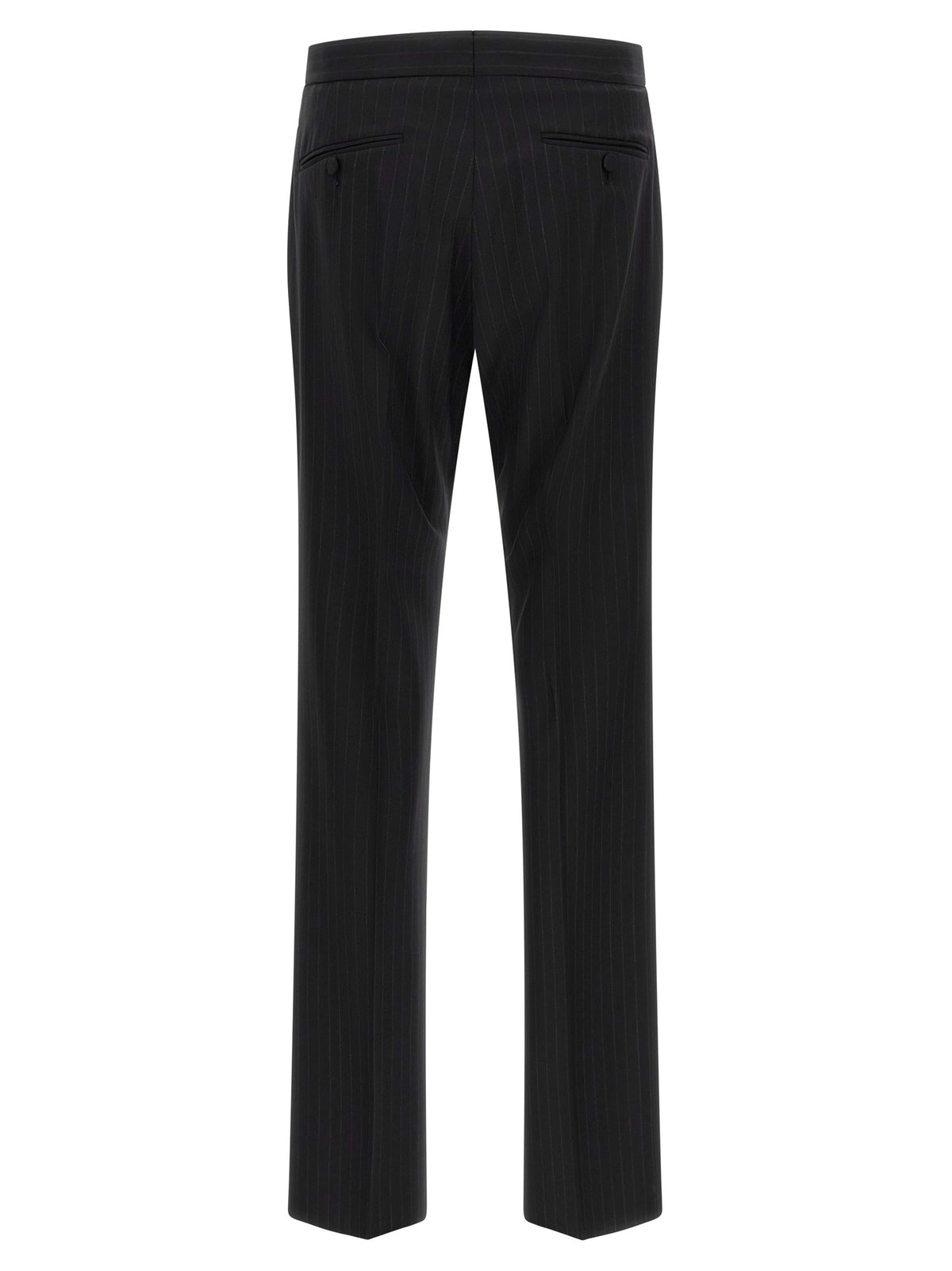 Tom Ford Pinstriped Double Breasted Dress Black, view 5