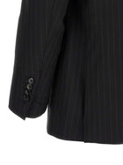 Tom Ford Pinstriped Double Breasted Dress Black, view 3