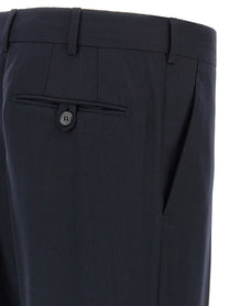 PRADA Pinstriped Dress Blue